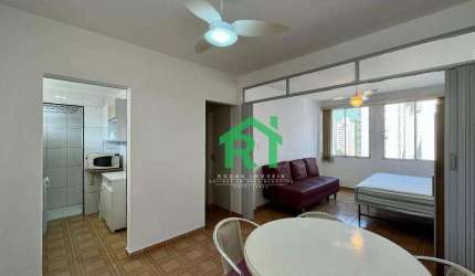 Apartamento Beira Mar, 1 Dormitório, 1 Vaga, Pitangueiras, Guarujá/SP