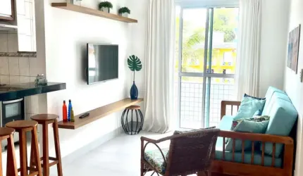 APARTAMENTO MOBILIADO NA PRAIA GRANDE - TODO REFORMADO - 2 QUADRAS DA PRAIA