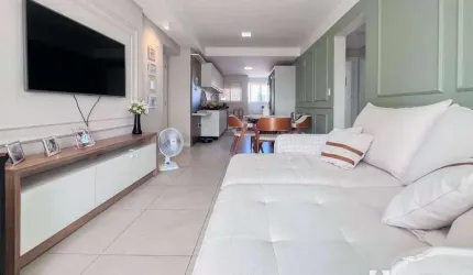 Apartamento semi mobiliado com 1 suíte e 2 dormitórios no Centro de Itajaí