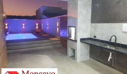 Sobrado novo, designer moderno-acabamento fino-Jd. das Palmeira