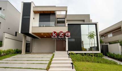 Imponente Casa de Luxo em Condomínio Alphaville Dom Pedro 3, Campinas-SP: 4 Quartos, 4 Suítes, 3 Salas, 6 Banheiros, 4 Vagas, 346m².