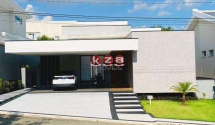 Venda de Casa em Condomínio de Luxo em Valinhos-SP: 4 quartos, 4 suítes, 3 salas, 5 banheiros, 6 vagas de garagem, 252m².
