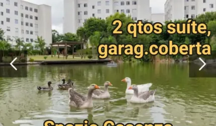 Apto 2 qtos suíte garagem coberta