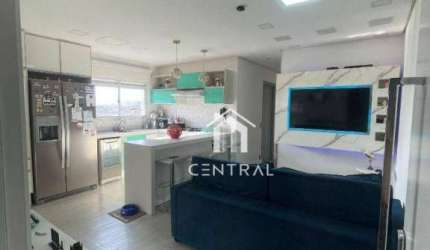 Cobertura 100% mobiliada no Condomínio Fatto Sport Faria Lima - com 3 dormitórios à venda, 101 m² por R$ 750.000 - Cocaia - Guarulhos/SP