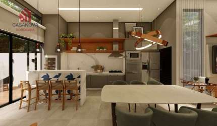 Casa com 3 dormitórios à venda, 140 m² por R$ 795.000,00 - Wanel  Ville - Sorocaba/SP