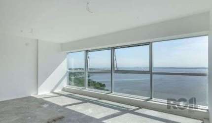 2 Studios nunca habitados, cada um com 43.50m², lado à lado, que unificadas, se tornam uma planta de 87m². &lt;BR&gt;Ambas voltadas para o Guaíba com vista eterna! Você já se imaginou morando num apar