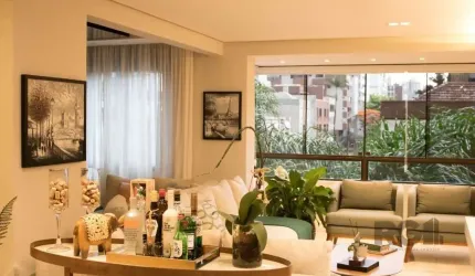 Apartamento semimobiliado de 113 m², 2 suíte sendo 1 com closet, living para 3&lt;BR&gt;ambientes, lavabo, sala de tv , office, espaço churrasco, cozinha americana, área de serviço e 2 vagas de garage
