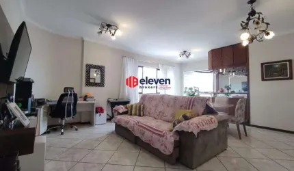 Apartamento amplo, 3 dormitórios, 2 banheiros, varanda de frente, dependência completa, piscina, salão de festas, sauna, garagem demarcada
