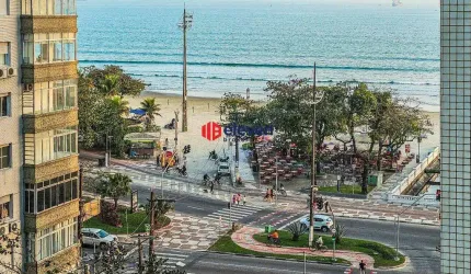Apartamento Venda 03 Dormitórios (1 Suíte) | 1 por Andar | Vista Mar | 1 Vaga Demarcada | Quadra da Praia | Santos