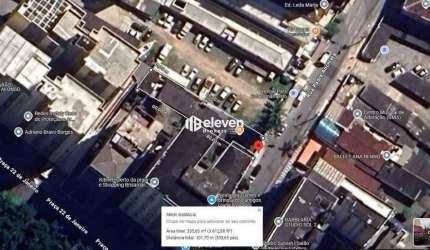 Terreno Comercial à Venda no Centro de São Vicente – SP