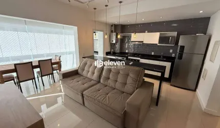 Apartamento Mobiliado para Aluguel | 1 Suíte | Andar Alto | 57m² | 1 Vaga | Gonzaga | Santos/SP