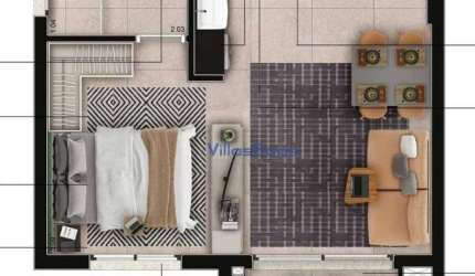 OPORTUNIDADE!! Apartamento com 1 dormitório à venda, 33 m² por R$ 445.000 - Jardim Esplanada II - São José dos Campos/SP
