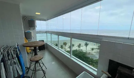 Apartamento com 2 dormitórios e vista mar à venda na Praia Grande, aceita financiamento bancário!