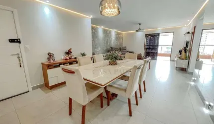 Apartamento totalmente mobiliado e amplo de 3 suítes à venda na Vila Guilhermina em Praia Grande!