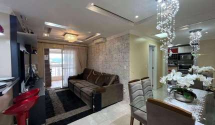 Apartamento semi-mobiliado de 2 quartos à venda em Praia Grande, aceita financiamento bancário!