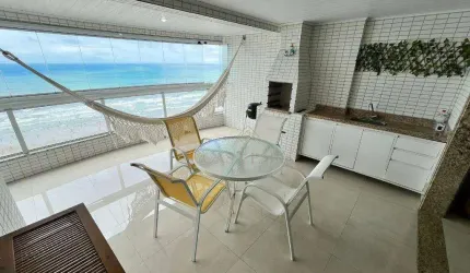 Apartamento com 4 quartos e vista mar à venda em Praia Grande, aceita financiamento bancário!