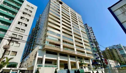 Apartamento com vista mar e 2 quartos à venda na Vila Guilhermina em Praia Grande!