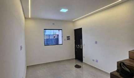 Sobrado com 3 dormitórios à venda, 98 m² por R$ 485.000,00 - Maracanã - Praia Grande/SP