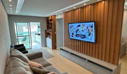 Apartamento mobiliado com 2 quartos à venda, 83 m² por R$ 779.000 - Canto do Forte - Praia Grande/SP