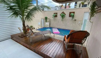 Sobrado com 4 dormitórios à venda, 164 m² por R$ 1.800.000,00 - Tupi - Praia Grande/SP