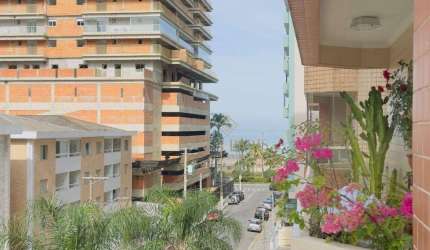 Apartamento mobiliado 3 dormitórios à venda, 112 m² por R$ 1.200.000 - Canto do Forte - Praia Grande/SP