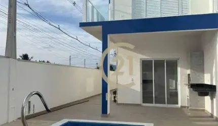 Sobrado com psicina 3 dormitórios 1 suíte Golfinhos 550 mil