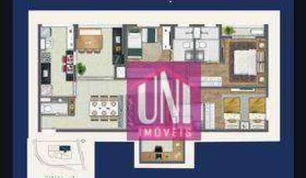 Apartamento com 3 dormitórios à venda, 102 m² por R$ 1.471.901 - Alphaville - Barueri/SP