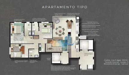 Apartamento com 3 dormitórios à venda, 104 m² por R$ 1.510.000,00 - Centro - São Caetano do Sul/SP