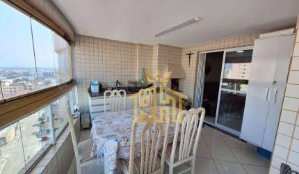 Apartamento com 3 dormitórios à venda, 109 m² por R$ 750.000,00 - Aviação - Praia Grande/SP