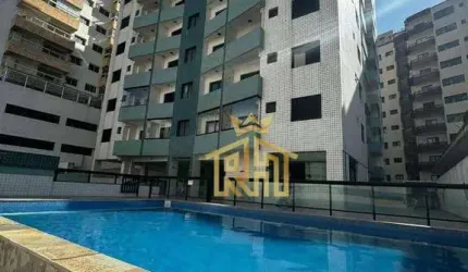 Apartamento, 50m da praia, com 1 dormitório à venda, 52 m² por R$ 325.000 - Ocian - Praia Grande/SP
