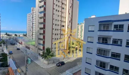 Apartamento amplo 112 m² área útil 02 quartos vista para o mar a venda - Bairro Guilhermina - Praia Grande SP