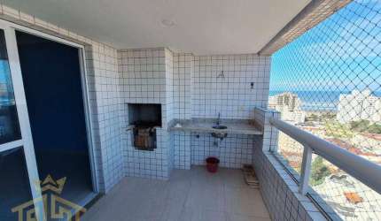 Apartamento 02 Dormitórios (01 Suíte) - Varanda com churrasqueira vista mar - Lazer - 1vaga - Aviação - Praia Grande