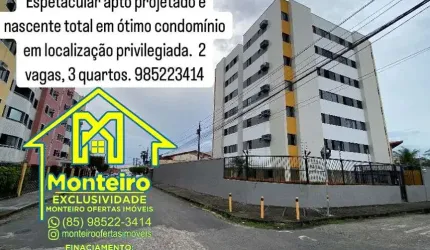 Lindo apto todo projetado excelente condomínio nascente total localização privilegiada