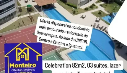 Oferta disponível de um ótimo apto no condomínio mais procurado e valorizado na região do Guararapes