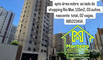 Excelente oferta ótimo apto nascente total área nobre ao lado do shopping Rio Mar