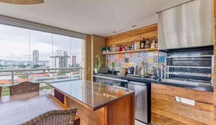 Apartamento no condomínio Mont Serrat, com 225 m², com 3 suites, sacada gourmet, 4 vagas