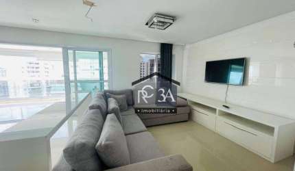 Apartamento de alto padrão com 3 suítes semi mobiliado para locação no Jardim Anália Franco