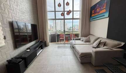 Apartamento para vender com 82m², varanda e 2 vagas. Condomínio Pozelli Loft Plus - Jardim Anália Franco - SP