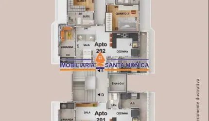 Apartamento com 3 quartos à venda em Itapoã, Belo Horizonte  por R$ 835.000