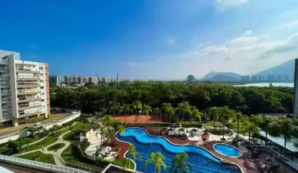 Alphaland Residence Club, 2 suítes, mobiliado, sol da manhã, vista lazers.