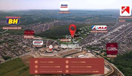 Lotes a partir de 360 m² residenciais e comerciais financiados em Pedro Leopoldo!