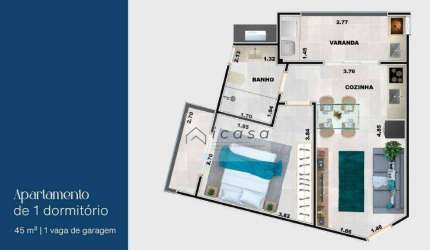 Apartamento com 1 dormitório à venda, 44 m² por R$ 424.000,00 - Praia Grande - Ubatuba/SP