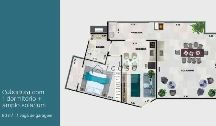 Cobertura com 1 dormitório à venda, 80 m² por R$ 800.000,00 - Praia Grande - Ubatuba/SP
