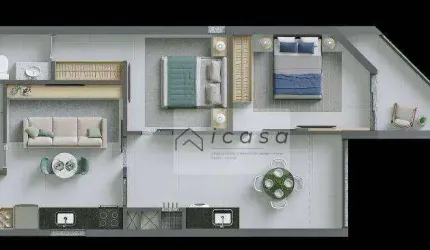 Apartamento com 2 dormitórios à venda, 70 m² por R$ 1.507.000,00 - Itaguá - Ubatuba/SP