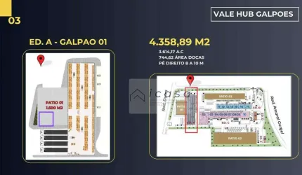 Galpão para Locacao com 4.360,00m² com 8 Docas a margem da Dutra - Caçapava/SP