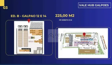 Galpão Modular para Locacao a partir de 225,00 m² com área para manobras a margem da Dutra - Caçapava/SP