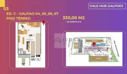 Galpão Modular para Locacao com 330,00 m² com área para manobras a margem da Dutra - Caçapava/SP