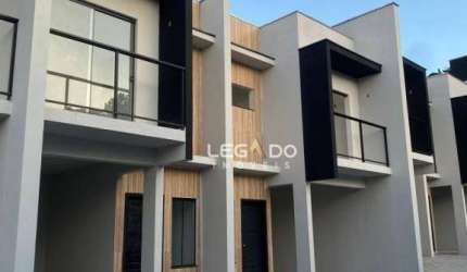 Sobrado com 3 ou 2 dorm. (1 ou 2 Suítes) à venda, 77 m² por R$ 336.000 - Santa Catarina - Joinville/SC