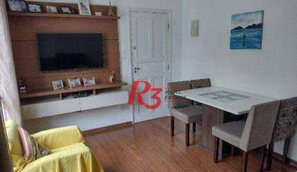 Apartamento com 2 dormitórios à venda, 70 m² por R$ 373.000,00 - Boqueirão - Santos/SP