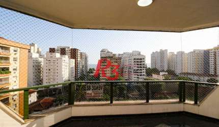 Apartamento, 400 m² - venda por R$ 3.500.000,00 ou aluguel por R$ 17.000,00/mês - Embaré - Santos/SP